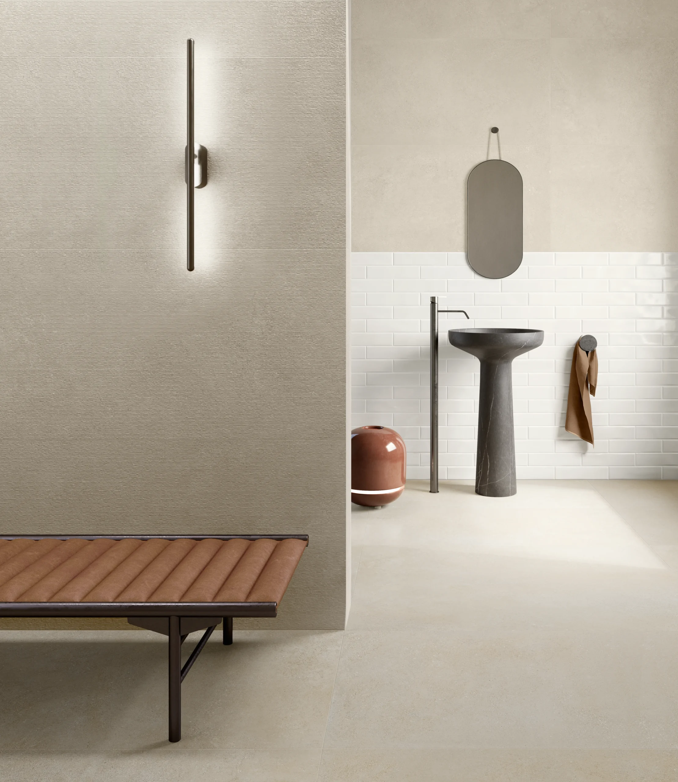 Kashmere sand 60 x 60 naturale sfeer keramische tegel