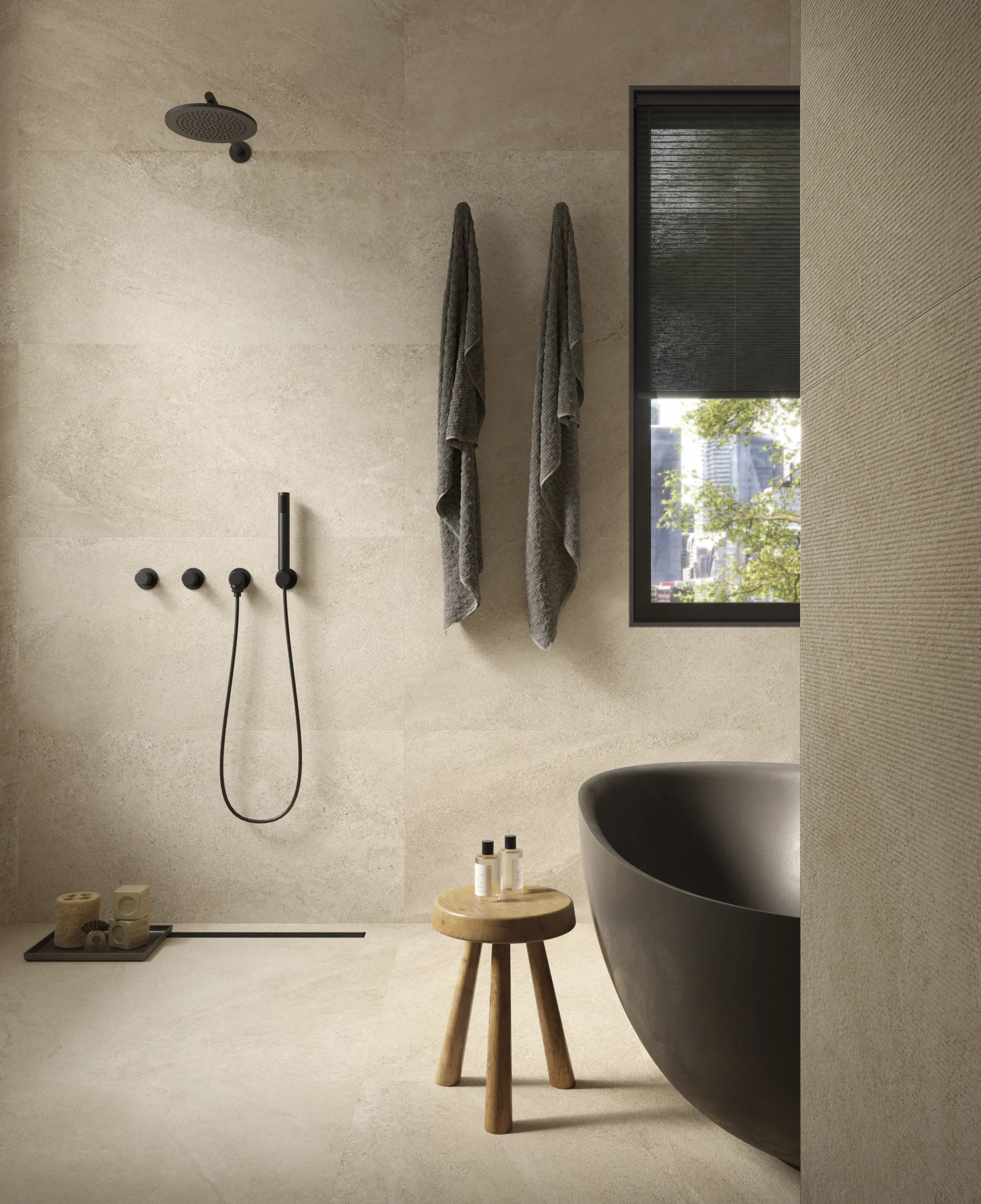 Meteor ivory 60 x 60 cm naturale sfeer keramische tegel